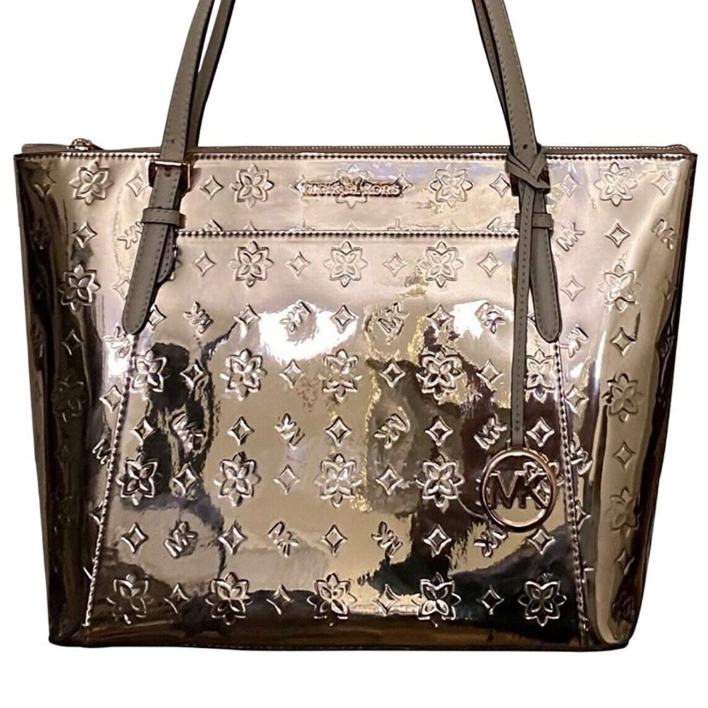 Michael Kors Ciara Mirror Metallic Tote